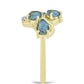 Goldplattierter Silberring mit Labradorit