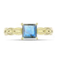 Goldplattierter Silberring mit Labradorit