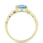 Goldplattierter Silberring mit Labradorit
