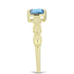 Goldplattierter Silberring mit Labradorit