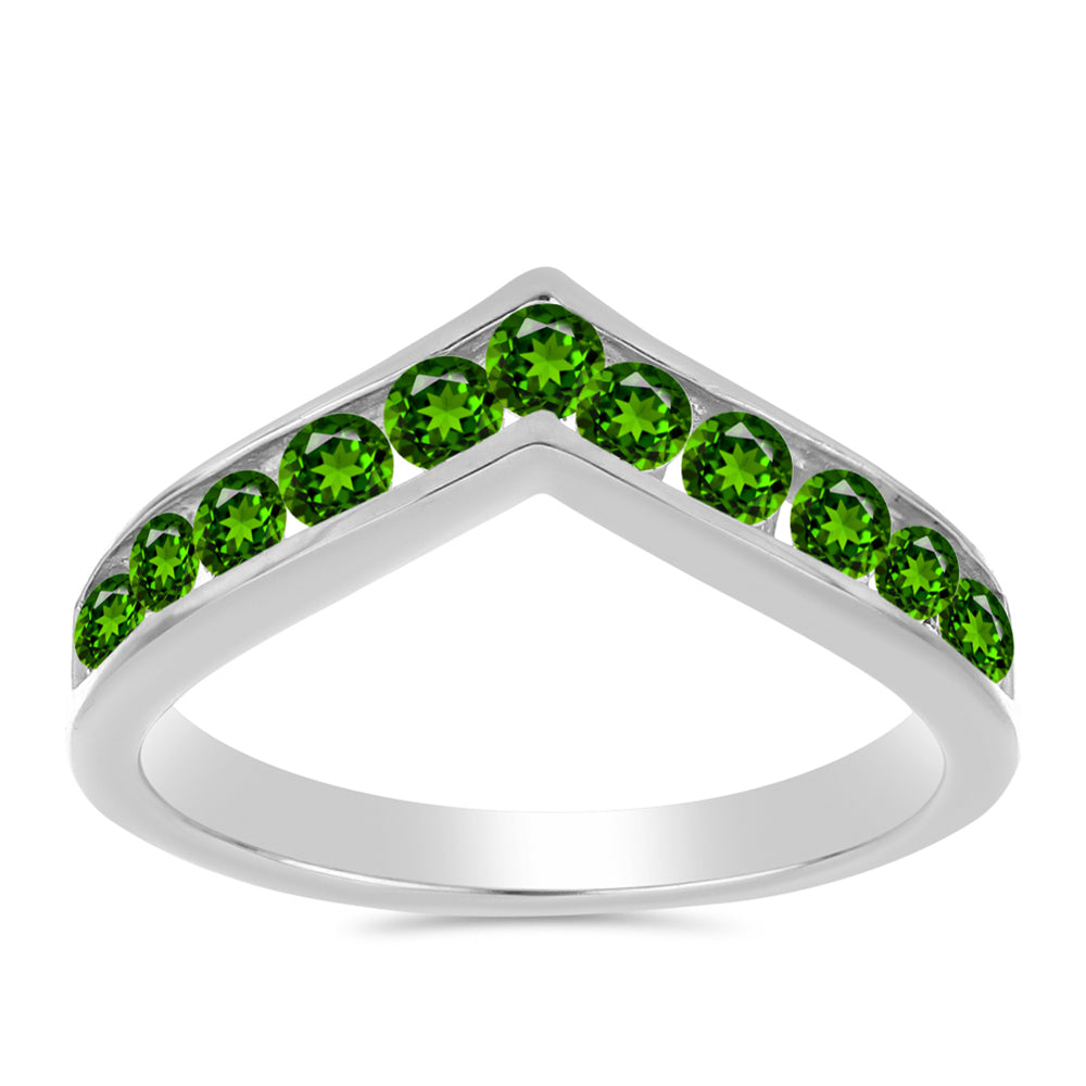 Silberring mit Chromdiopsid 7 