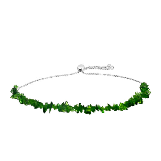 Silberarmband mit Chromdiopsid