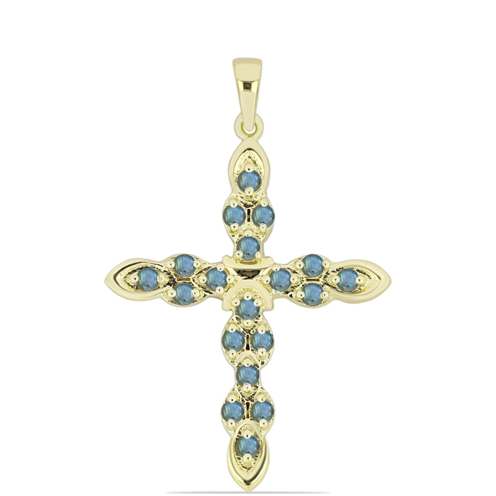 Goldplattierter Silberanhänger mit Labradorit