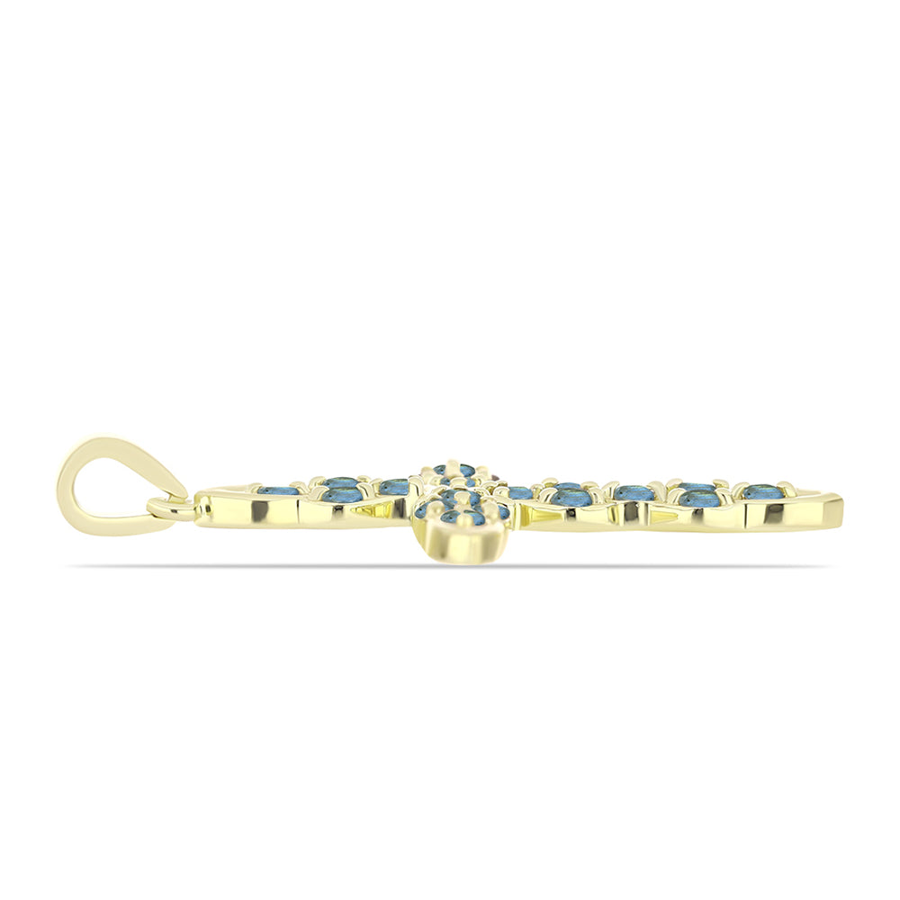 Goldplattierter Silberanhänger mit Labradorit