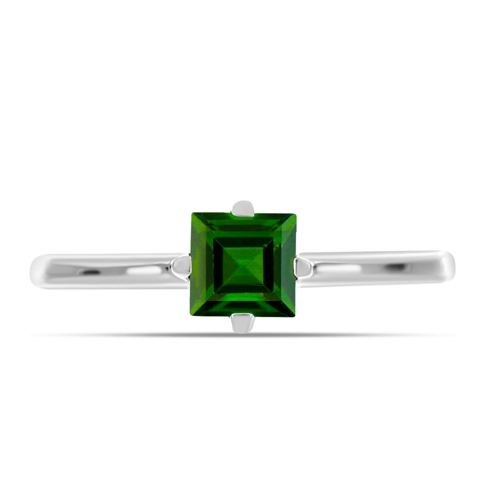 Silberring mit Chromdiopsid