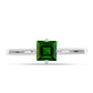 Silberring mit Chromdiopsid