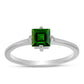 Silberring mit Chromdiopsid