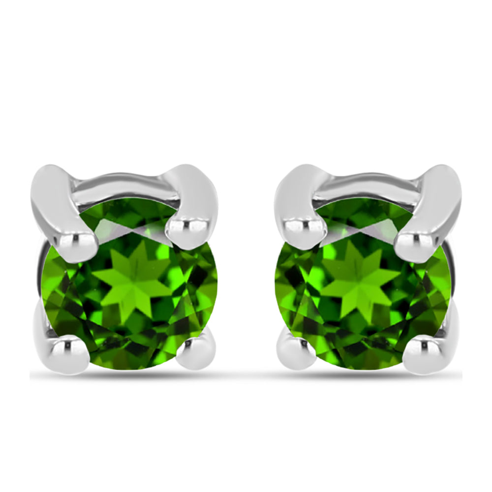 Silberohrringe mit Chromdiopsid 1 