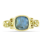 Goldplattierter Silberring mit Labradorit