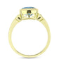 Goldplattierter Silberring mit Labradorit