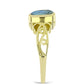 Goldplattierter Silberring mit Labradorit