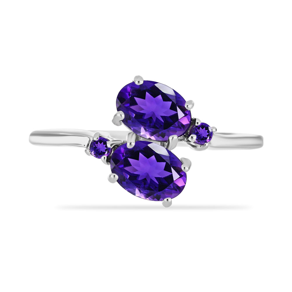 Silberring mit marokkanischem Amethyst 1 