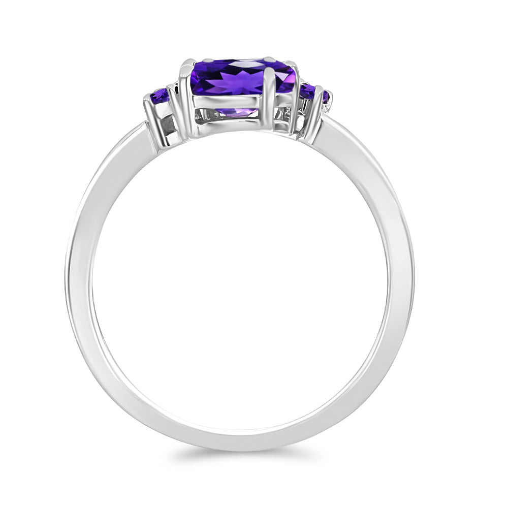Silberring mit marokkanischem Amethyst 2 