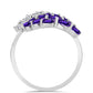 Silberring mit marokkanischem Amethyst und weißem Topas