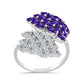 Silberring mit marokkanischem Amethyst und weißem Topas