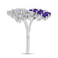 Silberring mit marokkanischem Amethyst und weißem Topas