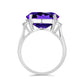 Silberring mit marokkanischem Amethyst und weißem Topas