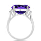 Silberring mit marokkanischem Amethyst und weißem Topas