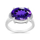 Silberring mit marokkanischem Amethyst und weißem Topas