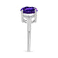 Silberring mit marokkanischem Amethyst und weißem Topas