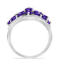 Silberring mit marokkanischem Amethyst und weißem Topas