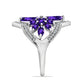 Silberring mit marokkanischem Amethyst und weißem Topas