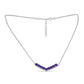 Silberhalskette mit marokkanischem Amethyst