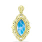 Goldplattierter Silberanhänger mit Larimar