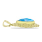 Goldplattierter Silberanhänger mit Larimar