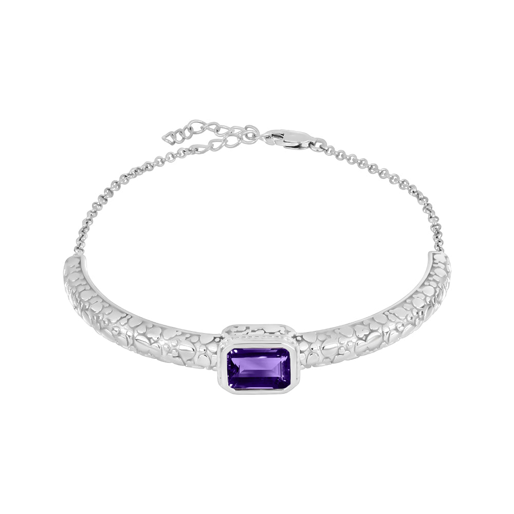 Silberarmband mit marokkanischem Amethyst 1 