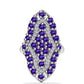 Silberring mit marokkanischem Amethyst und weißem Topas