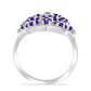 Silberring mit marokkanischem Amethyst und weißem Topas
