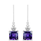 Silberohrringe mit marokkanischem Amethyst und weißem Topas
