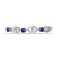 Silberarmband mit marokkanischem Amethyst und weißem Topas