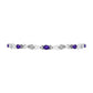 Silberarmband mit marokkanischem Amethyst und weißem Topas