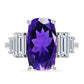 Silberring mit marokkanischem Amethyst und weißem Topas