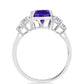 Silberring mit marokkanischem Amethyst und weißem Topas