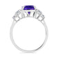 Silberring mit marokkanischem Amethyst und weißem Topas