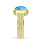 Goldplattierter Silberring mit Larimar