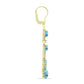Goldplattierte Silberohrringe mit Larimar