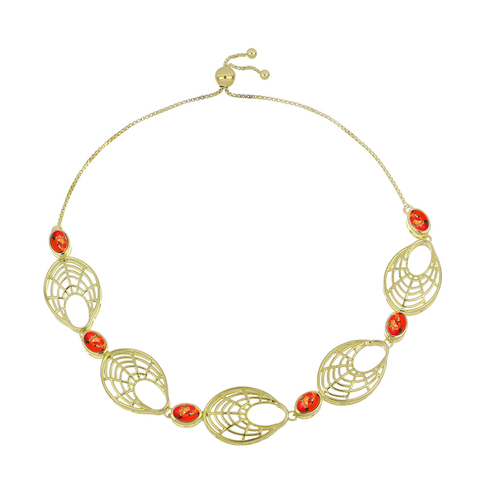 Goldplattiertes Silberarmband mit Mohave-Türkis