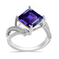 Silberring mit marokkanischem Amethyst und weißem Topas