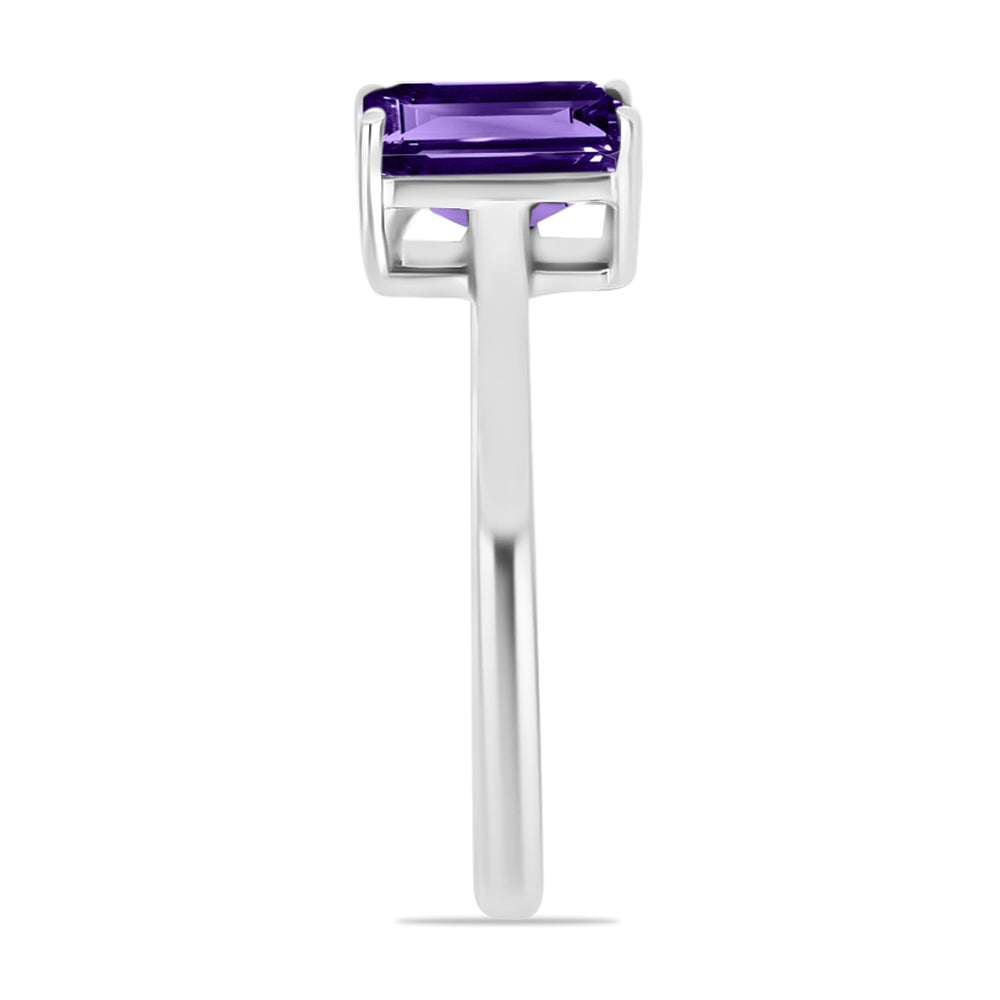 Silberring mit marokkanischem Amethyst und weißem Topas 4 