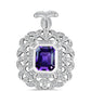 Silberanhänger mit marokkanischem Amethyst und weißem Topas