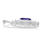 Silberanhänger mit marokkanischem Amethyst und weißem Topas