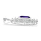Silberanhänger mit marokkanischem Amethyst und weißem Topas