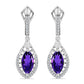 Silberohrringe mit marokkanischem Amethyst und weißem Topas