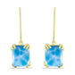 Goldplattierte Silberohrringe mit Larimar