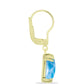 Goldplattierte Silberohrringe mit Larimar