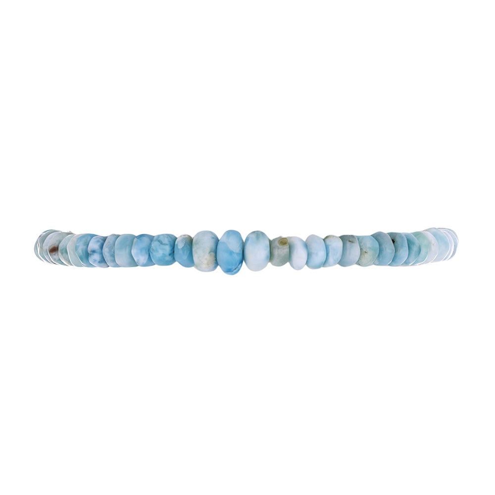 Goldplattiertes Silberarmband mit Larimar 2 